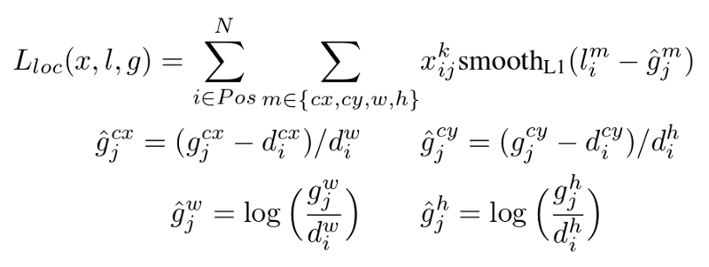 Localization Loss— Formula (2) from the original paper