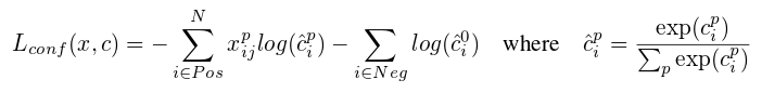Confidence Loss — formula (3) from the original paper