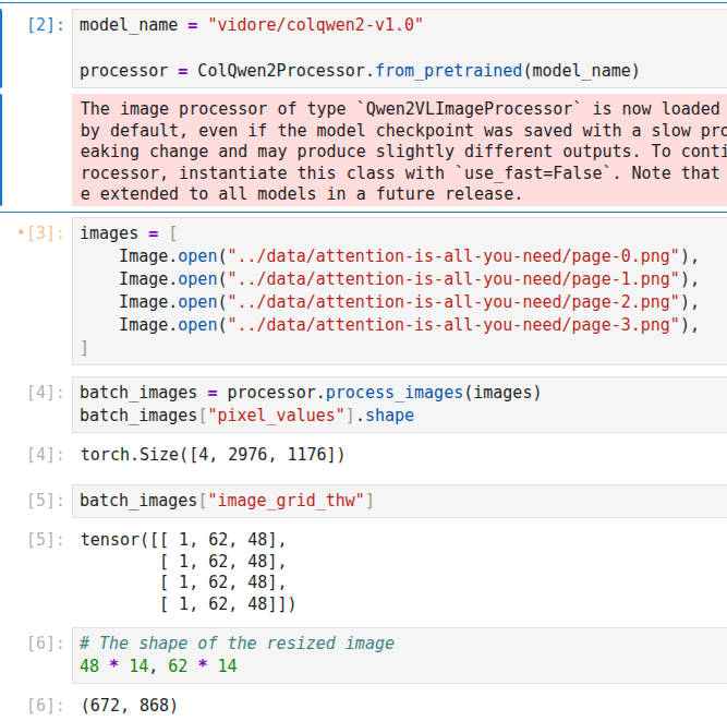 Inferring the shape of the resized images