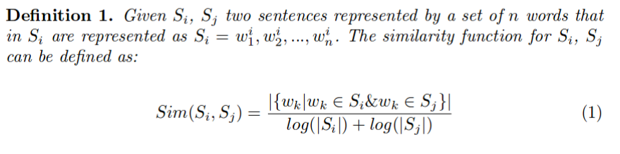 Similarity function used. Source: [2]